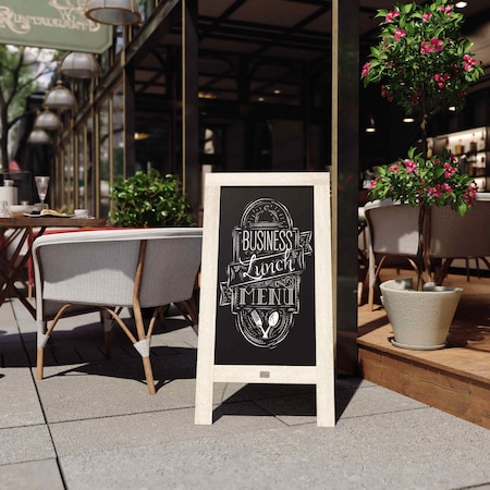 Flash Furniture Weathered Wood A-Frame Magnetic Chalkboard Set HGWA-GDI-CRE8-654315-GG